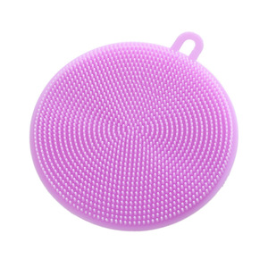 Silicone <b>Cleaning</b> <b>Brush</b> Non Scratch Dish Scrubber Reusable Kitchen Washing <b>Brush</b> with Hanging Loop - Product Image 1