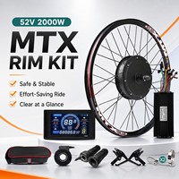 Kit de conversion de vélo électrique avec moteur de moyeu arrière MTX 52V 2000W, écran S966 et contrôleur à onde sinusoïdale pour VTT