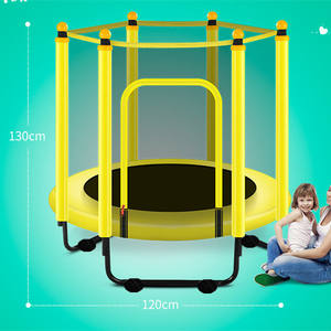 Lit de saut 1.2 mètres pliant petit trampoline Protection intérieure filet de sécurité enfants Trampoline rebondisseur pour enfants - Product Image 2