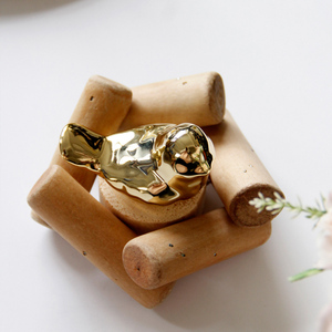 Light Luxury Timber Based Cute Golden <b>Bird</b> Statue <b>Decor</b> Home Ceramic Home Decoration Tabletop Craft Home <b>Decor</b> Accessories - Product Image 3