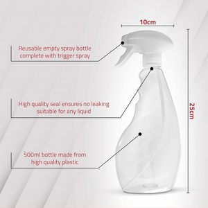 ขวดพลาสติก HDPE ขนาด 300 มล. 500 มล. 750 มล. 1000 มล. พร้อมหัวฉีดสเปรย์แบบปั๊ม สีตามสั่ง บรรจุ 100 ชิ้น ใช้พิมพ์โลโก้ด้วยผ้าไหม - Product Image 3
