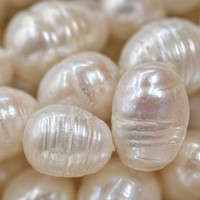Chaîne de perles de culture d'eau douce blanches naturelles Radiant Luster, perles de riz 7-8mm, filées, semi-finies pour bijoux DIY