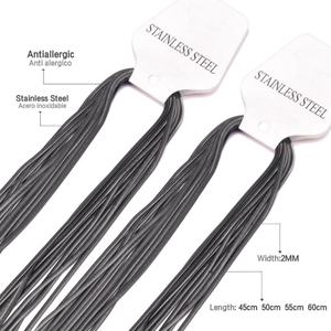 Cadena de Serpiente de Acero Inoxidable de 2 mm, 45 cm/50 cm/55 cm/60 cm de Longitud, Cadena Larga y Económica, Collar de Moda con Cierre de Langosta - Product Image 5