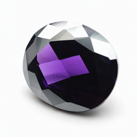 Perles en vrac de couleur améthyste de forme ovale, marque ZHONGSHIGEMS, modèle ZS-C-28