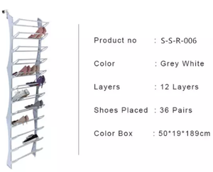 <strong>Shoe</strong> Store Display Rack <strong>Hanging</strong> Diy 12 Layer <strong>Hanging</strong> White <strong>Shoe</strong> Rack for <strong>Shoes</strong> <strong>Storage</strong> Behind a Door - Product Image 4