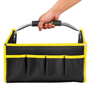 Heavy-Duty Waterproof <b>Tool</b> <b>Tote</b> Padded Handle Foldable Open Top <b>Tool</b> <b>Bag</b> Stiff Frame High-Capacity Portable <b>Tool</b> Organizer for - Product Image 4
