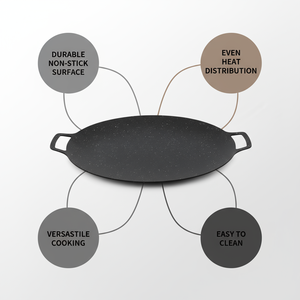 Venta Directa de Fábrica, Parrilla Coreana de <span class=keywords><strong>Aluminio</strong></span> <span class=keywords><strong>Fundido</strong></span> de 30 cm con Dos Asas y Base de Inducción - Product Image 3