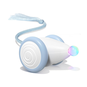 Jouet interactif pour chat bleu rechargeable, fournitures pour animaux de compagnie d'intérieur, jouet automatique pour chaton avec queue de souris en plastique - Product Image 1