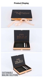 Caja de Envío Sostenible Bee para Comercio Electrónico, Logotipo Personalizado en Lámina Dorada Rosa, Cajas de Regalo Magnéticas para Set de Pestañas - Product Image 5