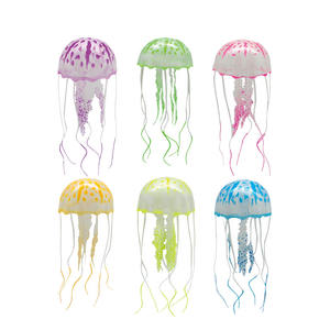 Poisson artificiel en silicone décoration d'aquarium flottant méduse artificielle pour réservoir d'aquarium - Product Image 1