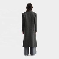 Automne Mujer Para Largo Abrigo personnalisé Long pardessus de haute qualité Double boutonnage bouton gris manteau pour les femmes