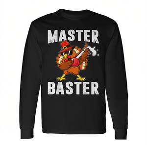 Camiseta de manga larga para hombre Master Baster Dabbing Turkey Thanksgiving - Product Image 2
