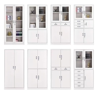 Armoire de bureau moderne autoportante en acier et verre pour écoles et hôpitaux, écologique, grande capacité de rangement de documents