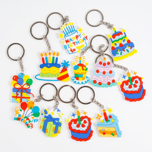 Hot Selling Most Popular Promotional Party Favors Cartoon Cute Customized <b>Keychain</b> Charms for Birthday Gift - Product Image 4