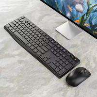 Tam boyut 104 tuşları 2.4G ofis sessiz bilgisayar klavye multimedya kablosuz klavye ve fare Combo PC Tablet Laptop için