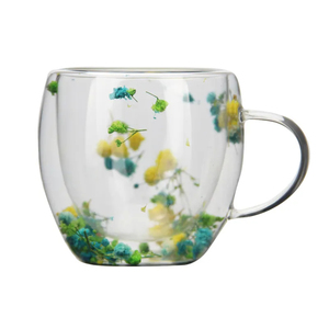 Tazze di vetro ad alta borosilicato a doppia parete <span class=keywords><strong>caffè</strong></span> in vetro termoisolante tazze di vetro tazza di vetro con manico - Product Image 3