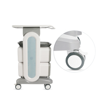 Chariot de salon de beauté professionnel avec machine laser, roues directionnelles, chariot de spa, clinique dentaire, esthétique
