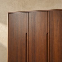 Armoire sur mesure avec portes, aménagement intérieur, couleur, emballage, OEM, ODM, bois massif d'acajou africain, 1361x604x2202mm, rangement