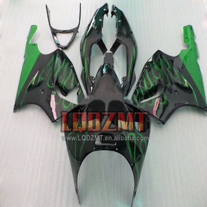 Carenado para <span class=keywords><strong>KAWASAKI</strong></span> <span class=keywords><strong>NINJA</strong></span> ZX750 ZX 7R 750 1996 1997 1998 <span class=keywords><strong>1999</strong></span> <span class=keywords><strong>ZX7R</strong></span> 133 191No. ZX 7 R 1 00 01 02 03 Bodys de llamas verdes - Product Image 1