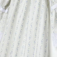 Pigiama in Cotone Personalizzato per Ragazze, Set Due Pezzi, 12 Anni, Maniche Lunghe, Primavera-Estate, Motivi Floreali e a Righe, Pizzo, Abbigliamento da Notte e per Casa