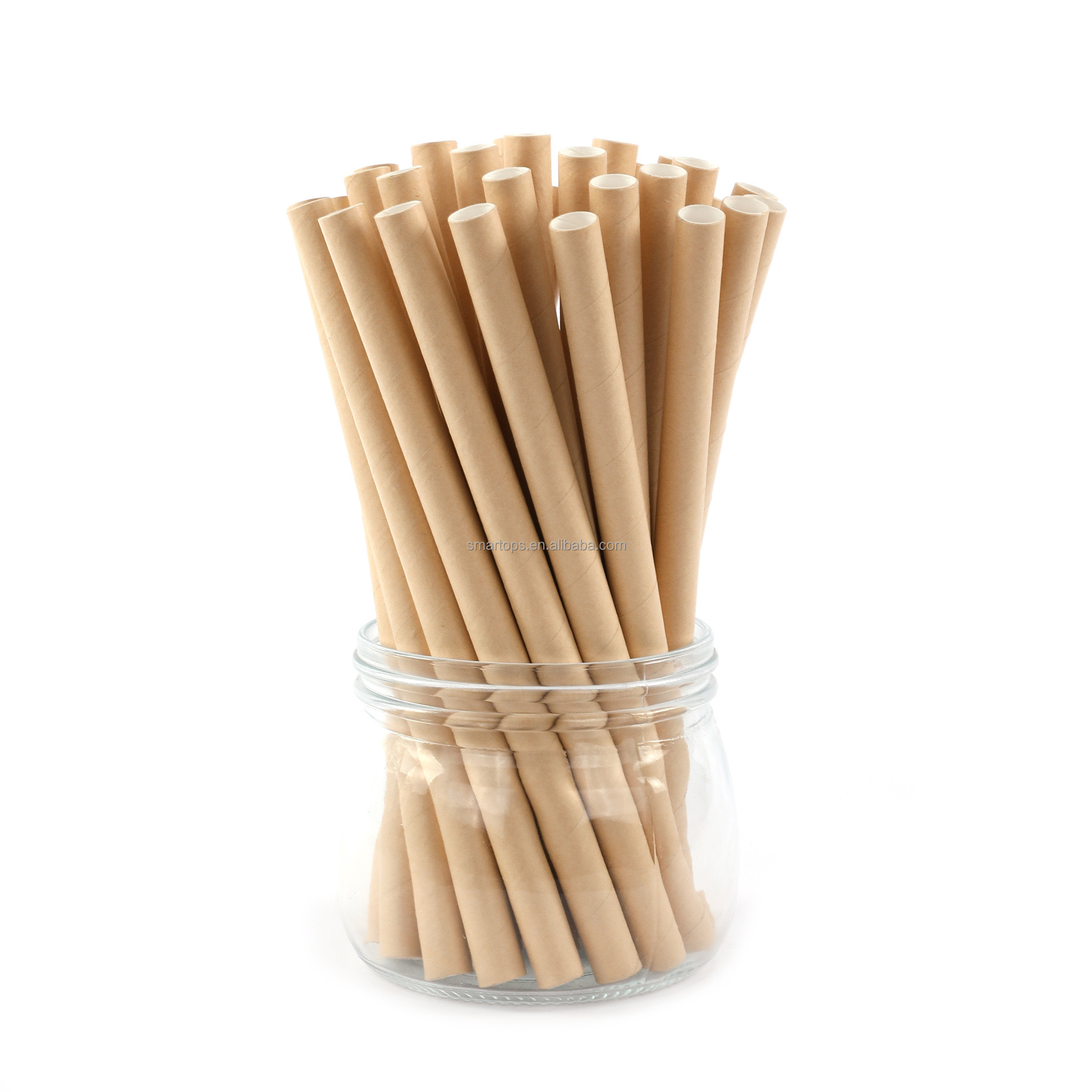 Smartops 6 mm 8 mm 10 mm 12 mm Custom Drinking Straw Craft Paper Straws Custom Printed Straws for Party