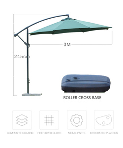 Sombrilla de Patio con Iluminación Solar LED, Estructura de Acero Inoxidable y Tela de Aluminio para Uso en Patios y Hoteles - Product Image 5