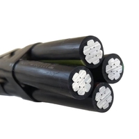 Aobest AL/XLPE 0.6/1KV Tiongkok XLPE insulasi aluminium terjalin 2x16mm2 IP65 dinilai 1000V layanan dupleks kabel Drop Overhead