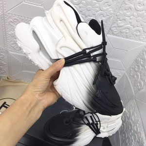 Dropshipping Low Top Chunky Lace-Up Sneakers Red/Black fashion Designer Shoes Genuine Leather Sneakers - Product Image 2