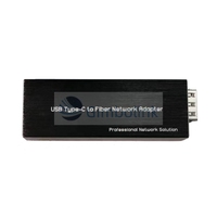 Conmutador y Convertidor de Fibra Óptica Industrial, Mini USB Tipo-C 3.0 a SFP RJ45, Adaptador de Red de Fibra Óptica Gigabit, Conmutador Ethernet