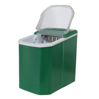 Machine à glaçons électrique de comptoir portable avec commande tactile, boîtier en plastique, couleur verte, pour la maison et l'hôtel