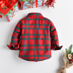 Boutique Christmas Eve Outfitstoddler <strong>Boy</strong> Clothes Set Plaid T-Shirt Red Pants Children's Outfit <strong>Boys</strong> <strong>Clothing</strong> Sets Kids Wear - Product Image 3