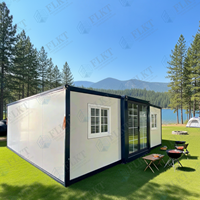 FLKT Maisons Modulaires Préfabriquées Modernes 20ft 40ft – Villa Conteneur de Luxe Extensible et Pliable – Kit Maison Préfabriquée Portable
