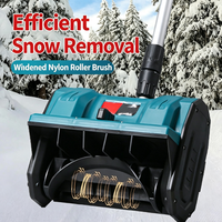 Pala quitanieves eléctrica portátil de mano, quitanieves inalámbrico de 21 V con batería, removedor de nieve de 1000 W para limpieza exterior en invierno