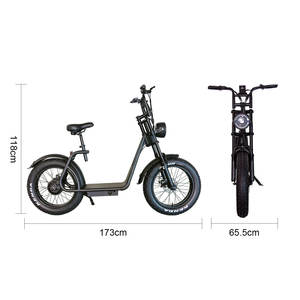 Vélo électrique tout-terrain à gros pneus avec pédales, équipé de phares à 360 degrés sans angles morts, adapté à tous les terrains - Product Image 2