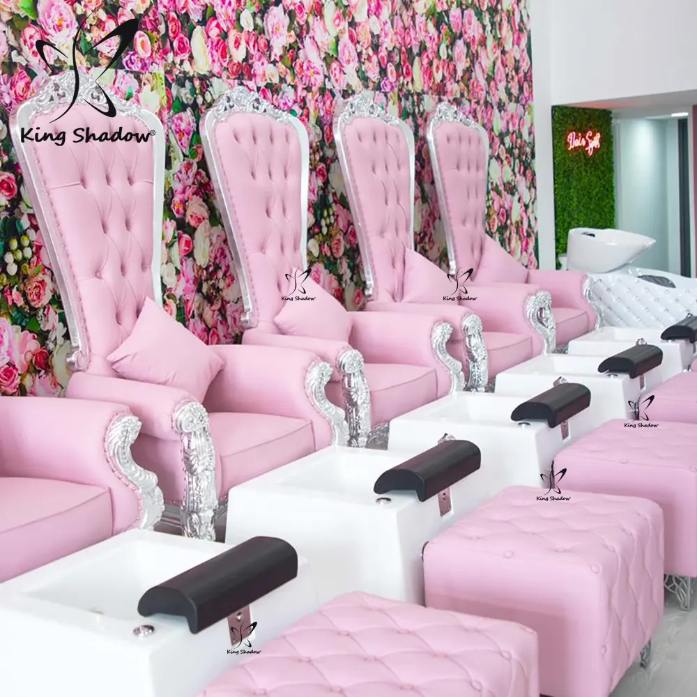 Queen Manicure Pedicure chair Foot Spa Massage Chair Hotel High Back King Throne Chairs