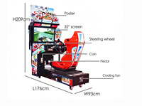 Simulateur de course 3D électronique pour adultes, console de jeu d'arcade à monnayeur, garantie 1 an