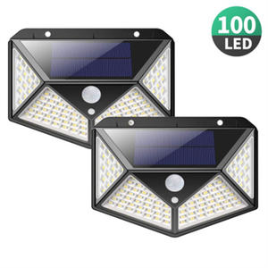 屋外100 LEDソーラーモーションセンサーPIR壁掛けランプ防水IP55Ledソーラーライト庭用 - Product Image 2