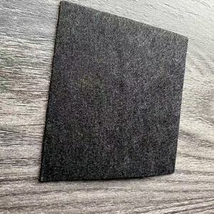 Tùy chỉnh quần áo dệt vá may nhãn in nhãn dệt với màu đen cảm thấy trở lại có thể giặt và kết thúc gấp loại - Product Image 2