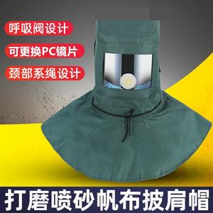 Casque de sablage anti-poussière avec visière transparente en PC et valve de ventilation pour la peinture industrielle et la protection contre la poussière - Product Image 2
