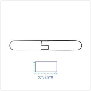 Mopa industrial Boardwalk BWK1436 con clip para sujeción, cesta rectangular de plástico negro y mango de limpieza para cabezal de mopa de tela - Product Image 4