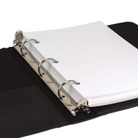 Carpeta Portafolio Personalizada A4, Carpeta de Archivos Negra de Cuero de Lujo con Cierre Elástico, Impresión por Sublimación con Protección UV
