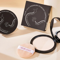 Poudre compacte à finition mate 18g, effet ultra-fin, effet flou, aspect sans pores, contrôle du sébum, anti-cernes, imperméable, longue durée