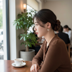 Trending stile coreano di lusso argento Clip-On orecchini luna croce cuore Design vendita calda per ragazze e donne all'ingrosso - Product Image 3