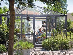 Véranda sur mesure en aluminium résistant à la pluie/au soleil pour jardins extérieurs avec double vitrage et jardins d'hiver - Product Image 3