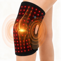 Attelle chauffante personnalisée pour genou avec chaleur et vibration, en graphène, alimentée par USB, 3-en-1 pour genou, coude, épaule, lumière rouge