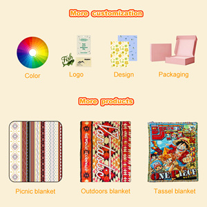 ผ้าห่มเรืองแสงพิมพ์โลโก้ตามสั่งขายส่ง ผ้าฟลีซเนื้อนุ่มสำหรับเตียงเด็กและผู้ใหญ่ ขนาดควีนไซส์ - Product Image 5