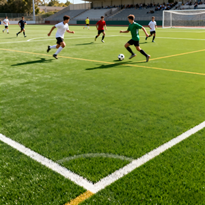 Tapis de gazon artificiel imperméable écologique Installation facile Gazon de terrain de football Plastique naturel super doux Résistant au feu - Product Image 6