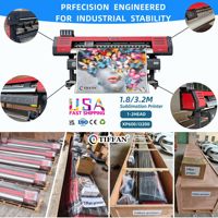 Mesin Printer Sublimasi 1.3m 1.6m 1.8m 6ft 4 Kepala I3200 untuk Cetak Kaos, Tekstil, Kain, dan Kanvas