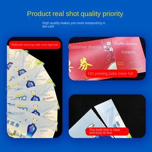 Impresión de Tarjetas Personalizadas para Vales de Experiencia, Diseño de Boletos para Eventos, Boletos para Sorteos, Producción de Cupones Desprendibles por Ambos Lados, Papel Couché - Product Image 4