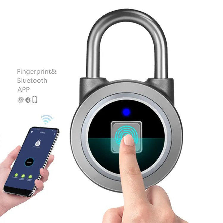 APP BLE Gym Lock USB Rechargeable Thumbprint Lock Petit Cadenas Électronique D'empreintes Digitales